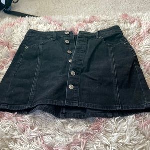 black denim skirt